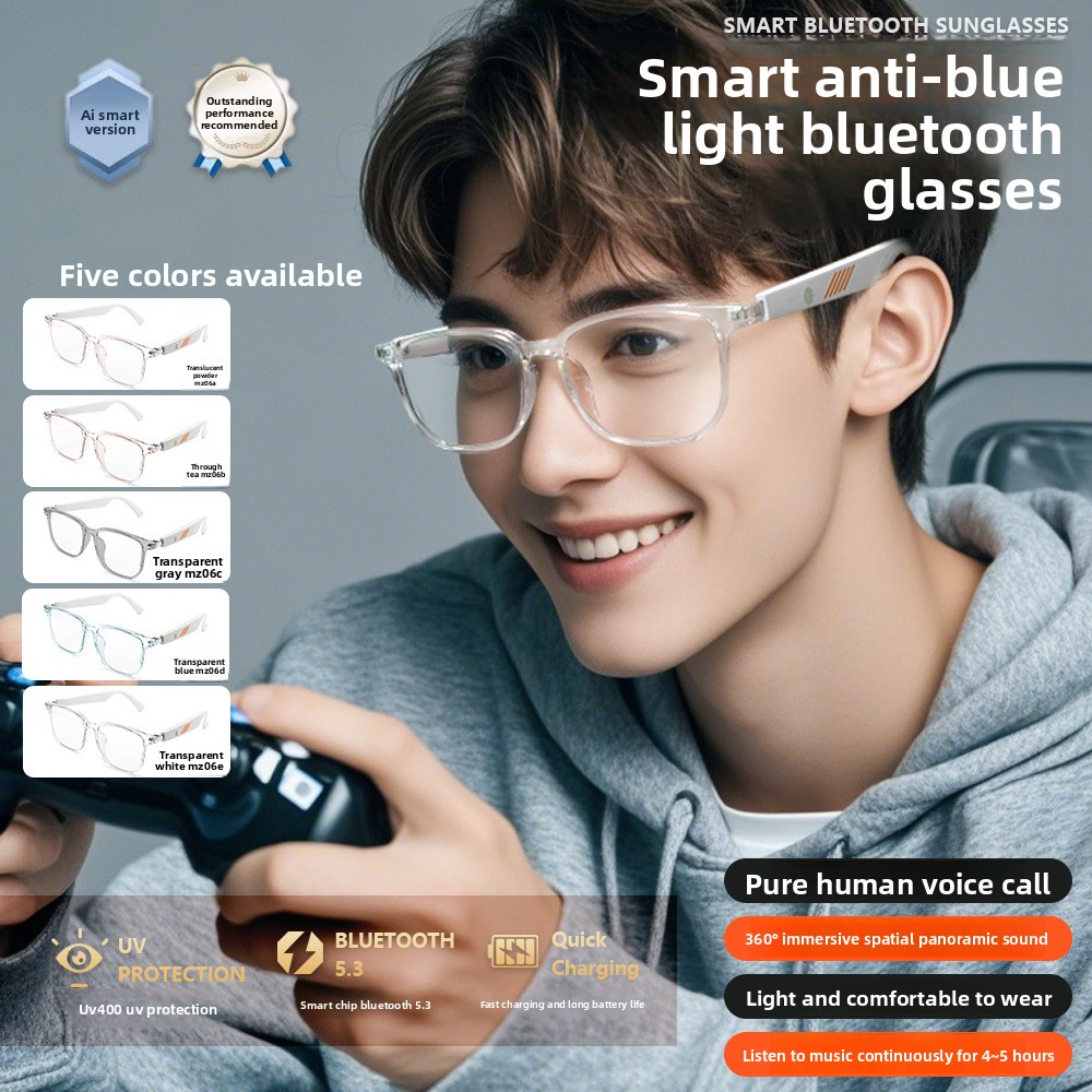 Music Song Audio - Smart bluetooth ai glasses outdoor color-changing