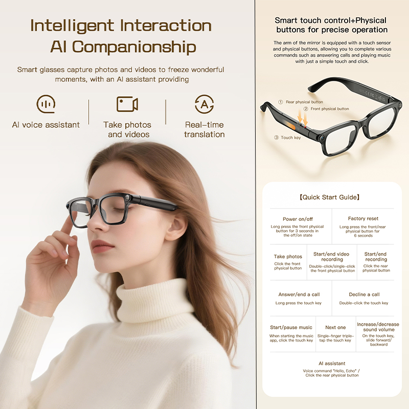 New AI Smart Glasses 800W HD C - огляд і ціна Audio Music To Video Ai Free