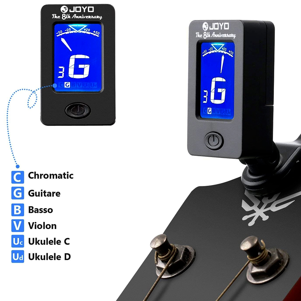 JOYO Guitar Tuner JT-01 360 De - огляд і ціна Guitar Tuner Clip