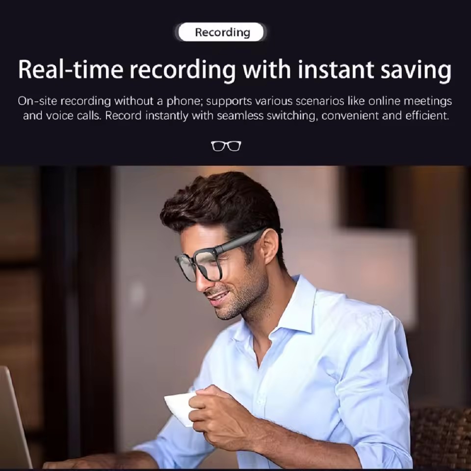 M02S AI Smart Glasses 8MP Came - огляд і ціна Audio Music To Video Ai Free