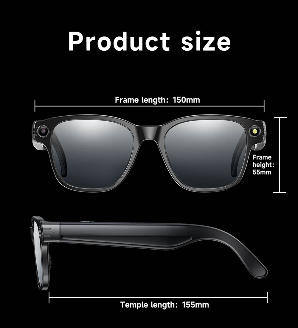 New L801 Smart Glasses 8MP 4K  - огляд і ціна Audio Music To Video Ai Free