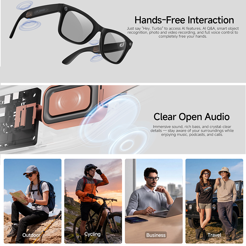 2026 New AI Smart Glasses 8MP  - огляд і ціна Audio Music To Video Ai Free