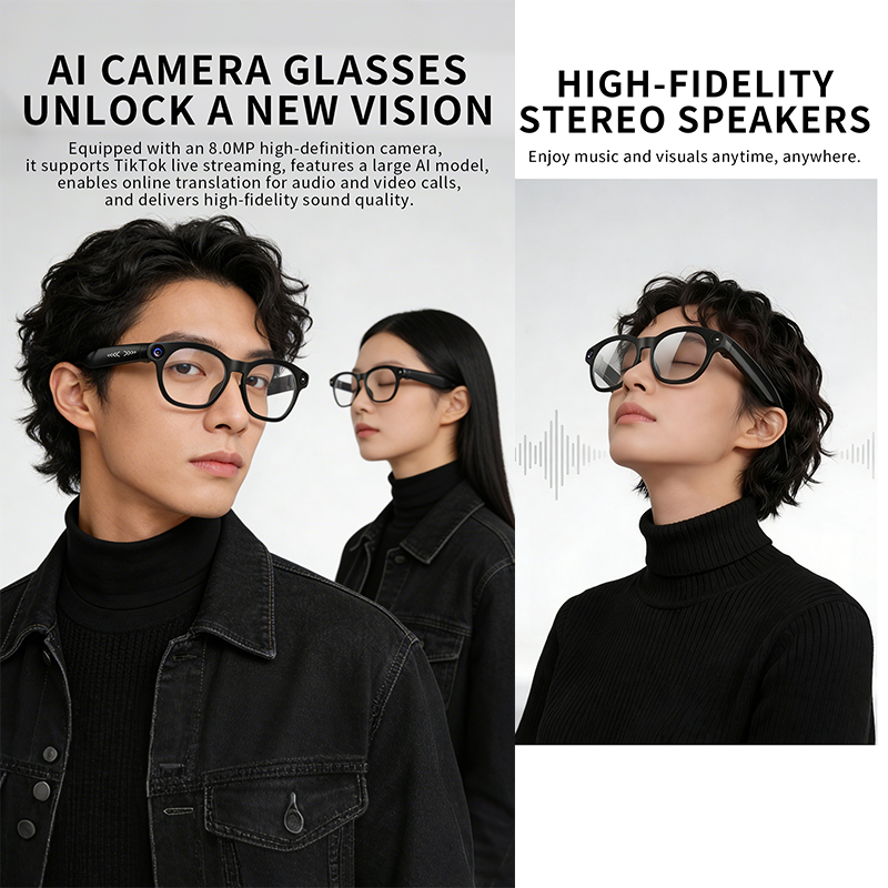 2026 New Smart Glasses 800W HD - огляд і ціна Audio Music To Video Ai Free