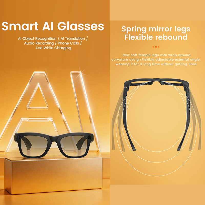 AI Smart Glasses 800W Camera A - огляд і ціна Audio Music To Video Ai Free