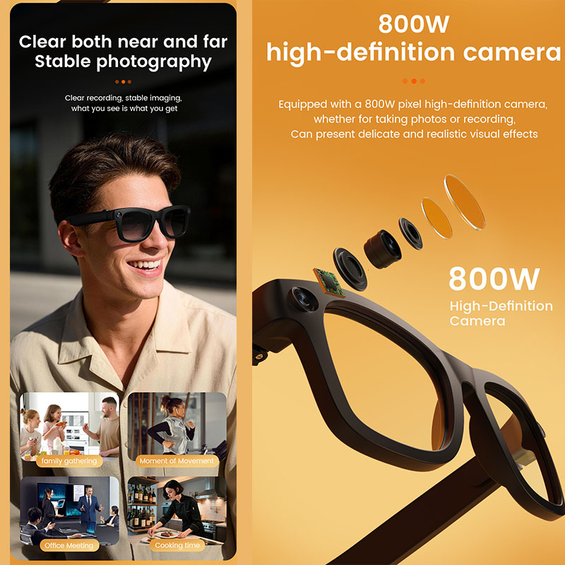 AI Smart Glasses 800W Camera A - огляд і ціна Audio Music To Video Ai Free